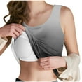 thumbnail image 2 of Kaemgyyd Women Built-In Bra Tank Tops Soft Cozy Sleeveless Casual Pajama Shirts Fashion Gradient Crew Neck Summer Tee, 2 of 7