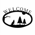 thumbnail image 2 of Village Wrought Iron WEL-145-S Small Welcome Sign-Plaque - Timberwolf, 2 of 3