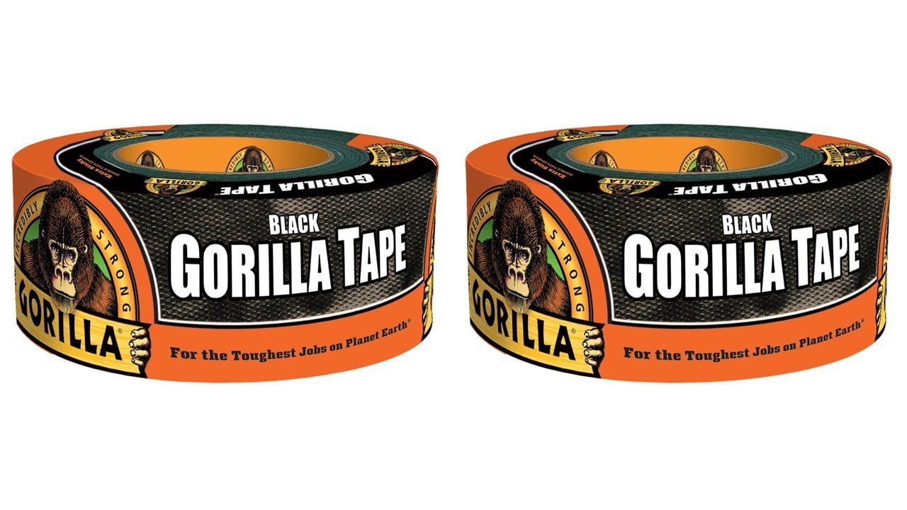Black, 1.88" x 12 yd Pack of 6 Gorilla Heavy Duty and Double Thick Duct Tape 