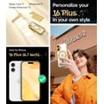thumbnail image 2 of Funda de teléfono Meifigno Candy Series para iPhone 16 Plus de 6.7 pulgadas, dorada, 2 of 6