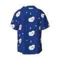 thumbnail image 5 of Salouo Moon Lamb Pattern Cuban Collar Shirts for Men Button-Down Shirt Men's Short Sleeve Shirts Hawaiian Shirts Casual Shirts -4X-Large, 5 of 6