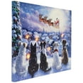 thumbnail image 6 of Northlight LED Lighted Dogs and Santa's Sleigh Christmas Canvas Wall Art - 12" x 15.75", 6 of 9