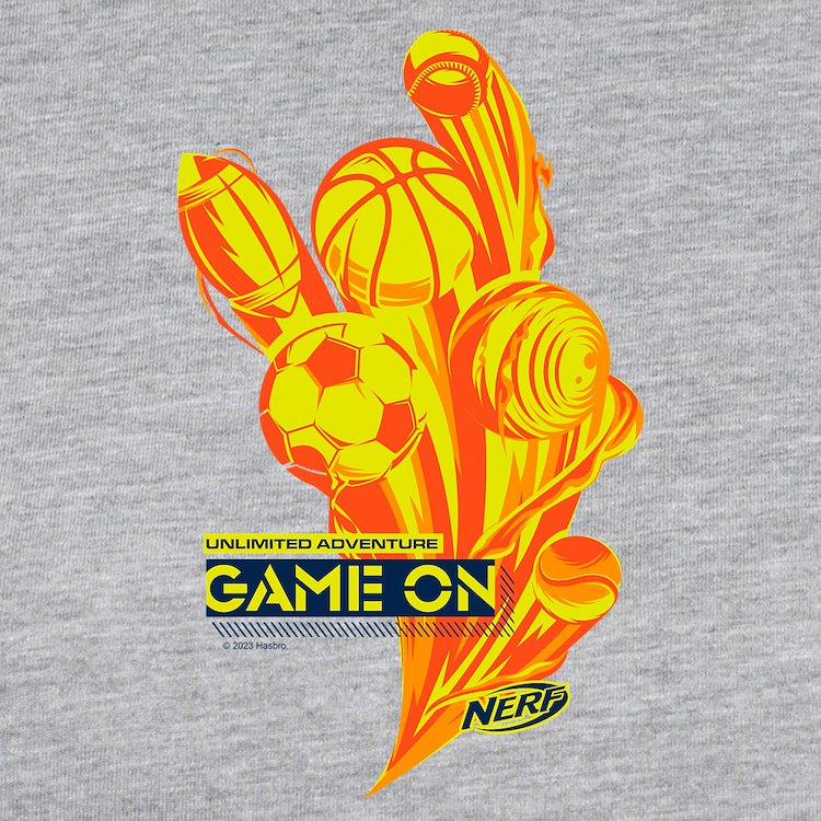 CafePress - Nerf Game On Sports Long Sleeve T Shirt - Womens Baseball Tee