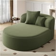 thumbnail image 2 of JERFIT 3-Piece Modular Sofa Set with Flared Arms, Removable Skirt & Spindle Legs, Plush Chenille Fabric, Green Living Room Couch & Loveseat, 2 of 10