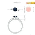 thumbnail image 4 of Angara Natural 0.6 Ct. Blue Sapphire Solitaire Ring in Sterling Silver for Women (Ring Size: 3.5), 4 of 9