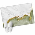thumbnail image 2 of Green Gold Marble 2'x3' Washable Rug, Modern Abstract Marble Crack Texture Non-Slip Soft Doormat Area Rugs for Entrance Bathroom Bedsides, Front Doormat Carpet for Kitchen Bedroom, Entryway Floor Mat, 2 of 9