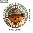 thumbnail image 3 of 2D Flat, Metal Pumpkin Wind Spinner - Halloween, Thanksgiving, Christmas, Easter Decorations - Wind-Powered Kinetic Motion - Durable Iron Construction - Easy Hang Chains for IndoorOutdoor Garden, 3 of 10