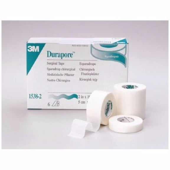 3M Medical Tape Durapore Silk-Like Fabric 1/2" X 10 Yards NonSterile (#1538-0, Sold Per Piece)