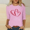 thumbnail image 2 of ABATAB Plus Size Valentines Day Shirts for Women Fashion Love Heart Tops Casual Valentine Pullover Long Sleeve Crewneck Clothes, 2 of 5