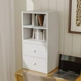 thumbnail image 5 of Magic DIY Cube Storage Organizer Stackable Cubes for Home Books Clothes Toy-Modular Cubby Storage System-Office Cubical-Bookcase Closet (Pure White-Washed, Door Cube), 5 of 9