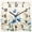 Blue Beige, variant on Navy Blue Gray Stripe Wooden Wall Clock Silent Non Ticking, Modern Farmhouse Horizontal Striped Square Wall Clocks Battery Operated, Decor Clock for Home Office, Living Room, Kitchen, 12 Inch