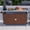 Brown, variant on Rolling Dining Table with Wheels, Movable Kitchen Cooking Prep Table BBQ Cart With Stainless Steel Top, Storage Space, Rolling Serving Cart With Hooks, Spice Rack