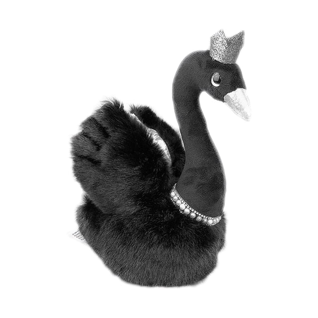 1 UNID creativo decorativo cisne muñeca encantadora felpa muñeca juguete niños regalo de cumpleaños negro