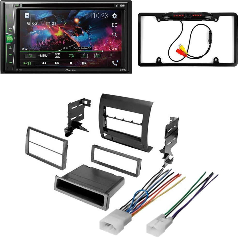 Bluetooth Touchscreen CACHÉ KIT2799 Bundle with Complete Car Stereo Installation Kit with Receiver 2011 Toyota Tacoma Compatible with 2005 Backup Camera 4Item Double Din Dash Mounting Kit 