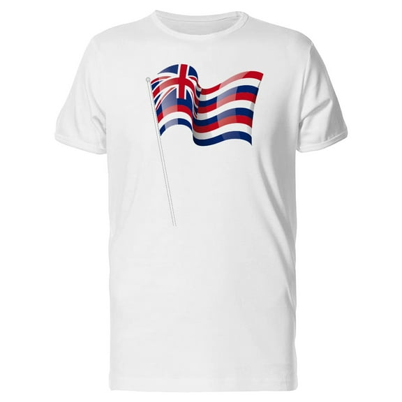 Waving Flag Of Hawaii T-Shirt Men -Image by Shutterstock, Male Small
