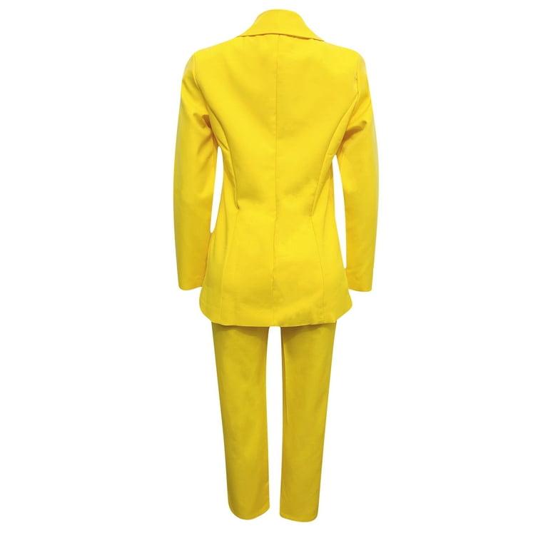 Woman yellow dress clearance suits