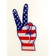 thumbnail image 2 of USA American Flag Peace Sign Vinyl Decal Sticker 1960's Version Vintage, 2 of 2
