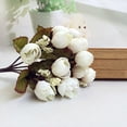 thumbnail image 5 of Soumake Sweet Artificial Rosebud Bouquet Home Wedding Cloth Rose 15 Flowers On 1 Piece Household, 5 of 8