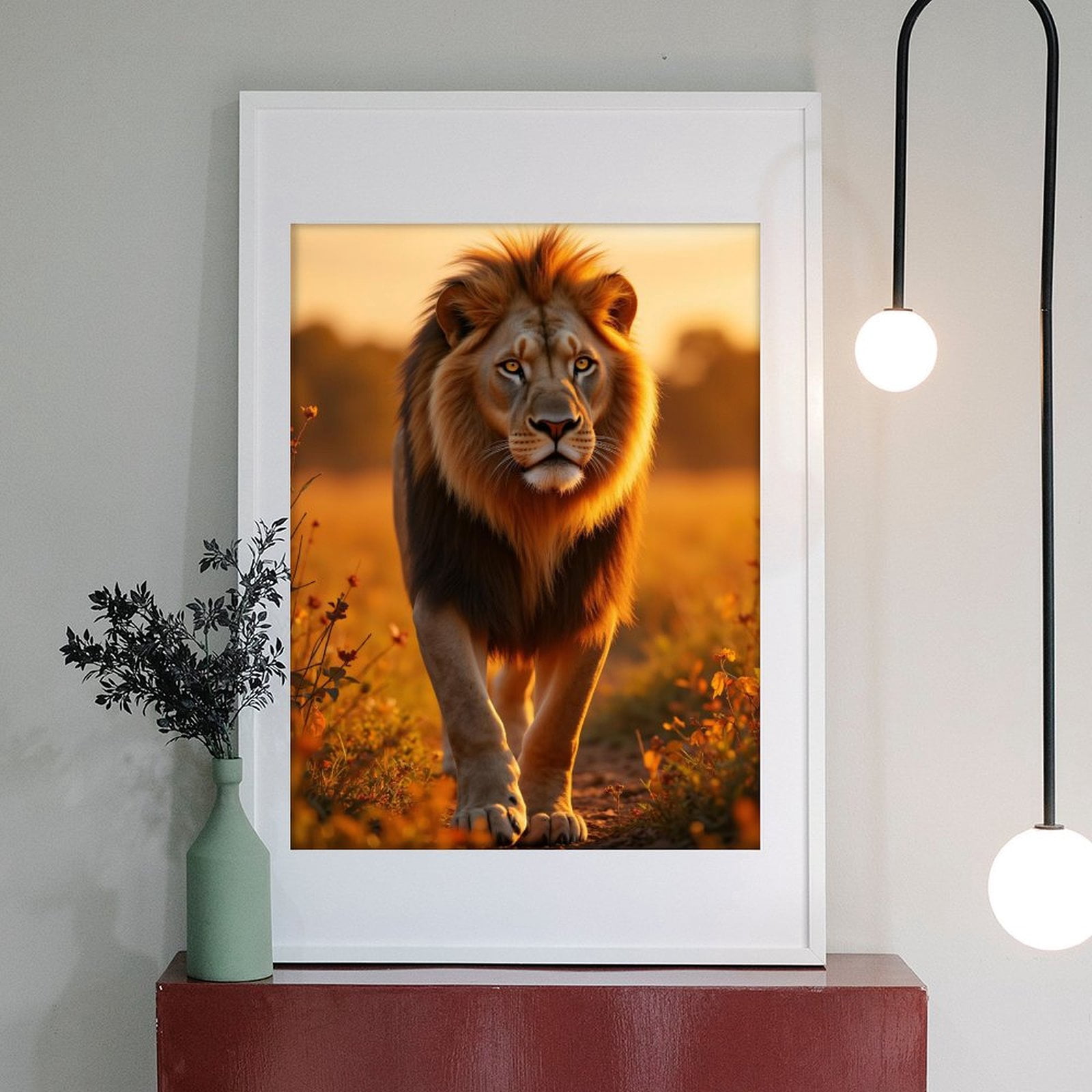 Diamond Art Kits for Adults - 5d Majestic Lion In Golden Light Diamond Painting for Adults, Diamond Art for Adults Beginners, Diamond Painting Kits for Adults for Home Wall Decor