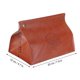 thumbnail image 4 of PU Leather Originality Tissue Box Desktop Tissue Organizer for Bedroom Living RoomOrange, 4 of 4