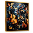 thumbnail image 2 of Designart "Music of Harlem in Pastel Blue" People Framed Wall Art - Global Blue Harlem Renaissance Hallway Framed Wall Art Decor, 2 of 6
