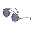 thumbnail image 3 of Steampunk Hippie Retro Redondo metal Mujeres Hombres , Negro esmerilado Colco gafas de sol steampunk, 3 of 7