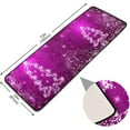 thumbnail image 2 of SKYSONIC 2X6 Feet Snowfall Christmas Tree Runner Rug with Rubber Backing, Purple Snowflakes Non Slip Entryway Rug Runner Washable Soft Area Rug Carpet for Hallway Bedroom Kitchen Decor, 2 of 6