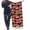 thumbnail image 4 of Shawl Wraps for Women - steak print B Oversized Fall Winter Fashion Blanket Scarf for Women, 4 of 6