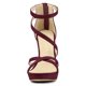 thumbnail image 2 of Sandalias de tacón Allegra K Borgoña 39 para Mujer con correa de tobillo y plataforma, 2 of 7