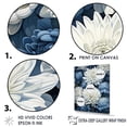 thumbnail image 3 of Designart "Muted Blue And White Minimalist Mums II" Mums Canvas Prints, 3 of 7
