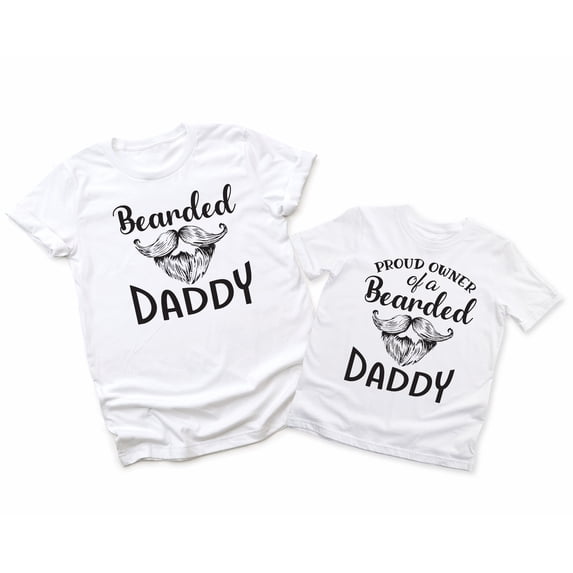 Big Beard Men's T-Shirt Matching Graphic Tee Little Beard Kids Toddler Shirt Youth