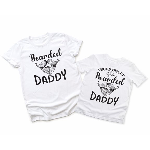 Big Beard Men's T-Shirt Matching Graphic Tee Little Beard Kids Toddler Shirt Youth