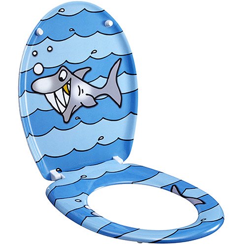 Designer Toilet Seat, Cartoon Shark
