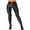 Black, variant on Womens Wetlook Leggings Nylon Zipper Crotch Tights Rave Party Pants Trousers Fluorescent Green M