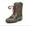 Brown, variant on LSLJS Buckle Side Zipper High-Heeled Transparent Mid-Tube Wedge Heel Women Rain, Women's Rain Boots