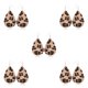 thumbnail image 2 of Sonducket 1 par de pendientes con estampado de leopardo geométrico de piel sintética adornos de joyería de moda accesorio de moda para mujeres y niñas Tipo 2 5piezas Sonducket CBP233688, 2 of 6