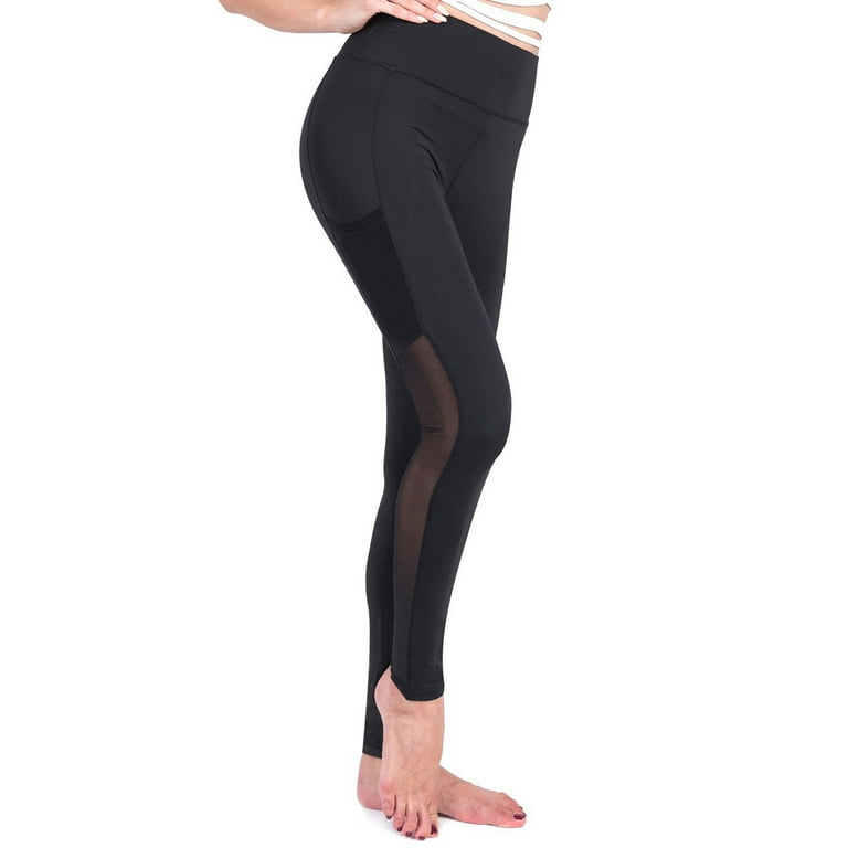 SAYFUT Women's Activewear Yoga Pants Mesh Panels Gym Running