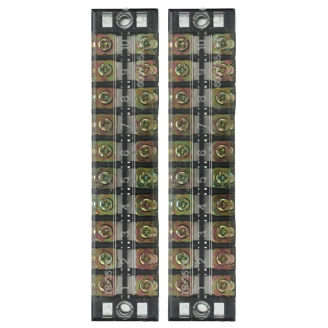 Terminal Strip,2Pcs Terminal Strip Large Cable Barrier Block Terminal Strip Terminal Block Ultimate Reliability