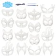 thumbnail image 1 of Máscara de mascarada Qavctw DIY, papel blanco, 16 unidades, para Navidad, 1 of 9