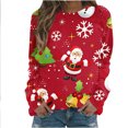 thumbnail image 2 of Chandails de Noël pour Femmes 2023 Chandail à Capuchon à Col Rond à Manches Longues Décontracté et à la Mode pour Femmes Chandails pour Femmes Chandail à Capuchon Surdimensionné pour Femmes en Liquidation, 2 of 4