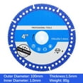 thumbnail image 3 of Indestructible Alloy Steel Cutting Disc for Angle Grinder Multi-Material Metal Wood Cutting(Blue,E), 3 of 7