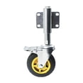 thumbnail image 1 of Rueda de repuesto para puerta de cerca de 3 pulgadas, soporte de montaje de metal con resorte y rotación de 360 grados, 1 of 8