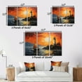 thumbnail image 4 of Designart "Lighthouse Guiding Painting I" Nautical & Beach Metal Wall Decor Set, 4 of 5