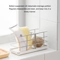 thumbnail image 3 of Moyic Soporte para esponja de cocina de acero inoxidable, cocina limpia y ordenada, fácil acceso, organización eficiente Hardware blanco, 3 of 6