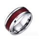 thumbnail image 1 of Anillo Corazón Grano Titanio Anillo Tres Capas Set Pareja Madera Anillos Acero, 1 of 3