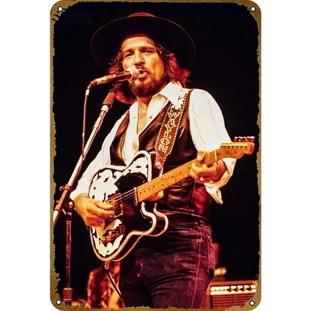 Hojalata Rectangular 30*40cm Plano Serie Personajes Waylon Jennings