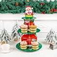 thumbnail image 5 of 3 Tier Cupcake Stand, Christmas Cupcake Tower Stand, Premium Cupcake Holder for Christmas Birthday, Pastry, Cady, Weddings, Parties,  Green, 5 of 6