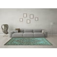 thumbnail image 3 of Ahgly Company Indoor Square Persian Light Blue Traditional Area Rugs, 7' Square, 3 of 4