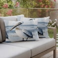 thumbnail image 4 of Outdoor Pillow Covers Waterproof Pillow Cases Protector Coastal Beach White Pelican Pillowcase Pack of 2 Ocean Wave Seaside Bird Throw Cushion Case for Pation Furniture,Couch,Living Room Sofa,20X12IN, 4 of 9