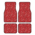 thumbnail image 1 of Disketp Tapis de Voiture en Velours Cristal à Motifs Floraux Rouges, Ensemble de Quatre Pièces, Protection Automobile Toutes Saisons, Véhicules, Voitures, Camions et SUV, Design Antidérapant, 1 of 7